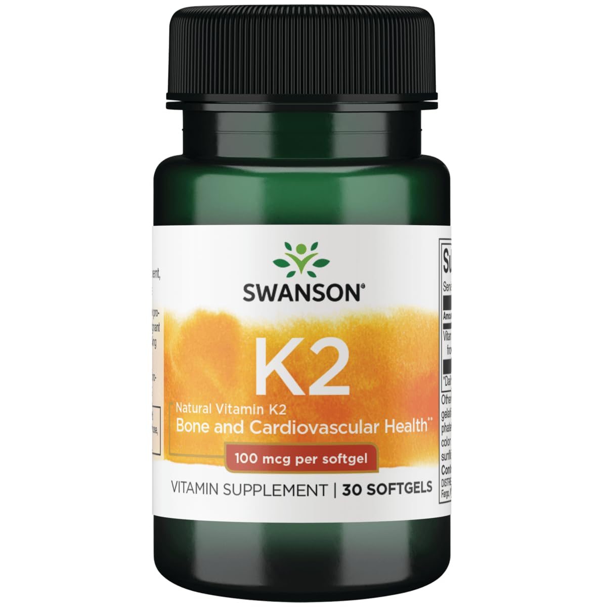 Swanson Natural Vitamin K2 100 mcg 30 Softgels