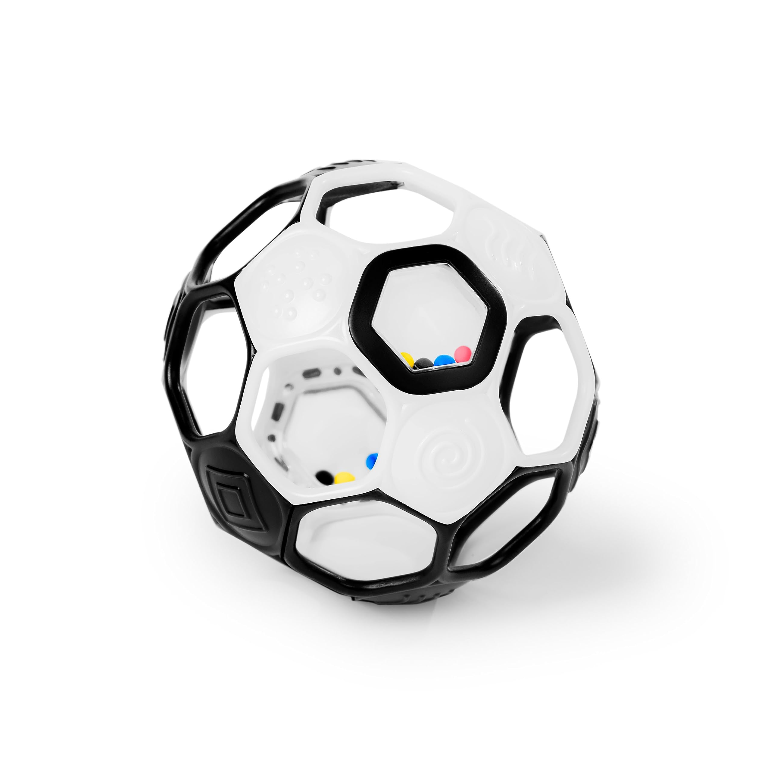 Bright Starts Grippin Goals Rattle Ball Black & White