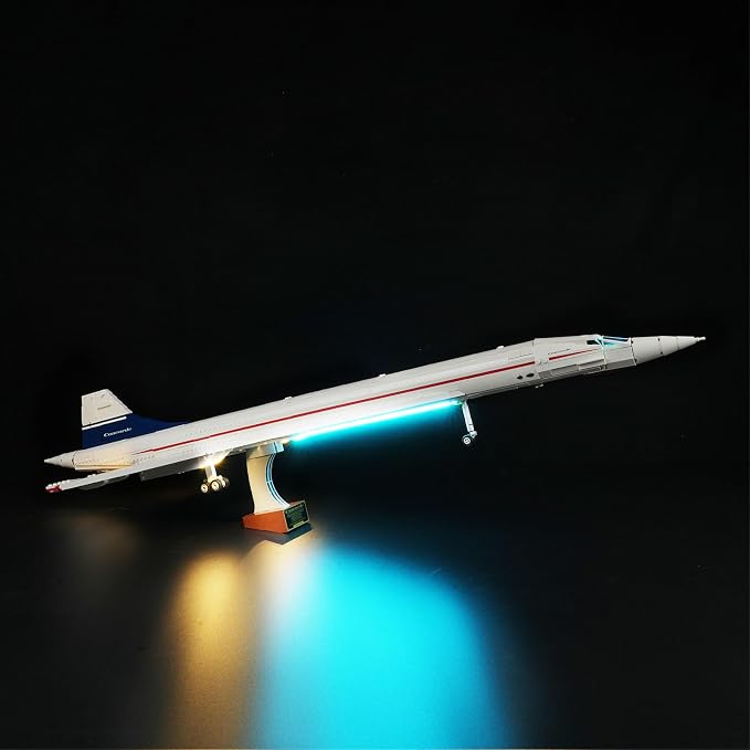 Brick Shine - Light Kit for LEGO Concorde 10318 - Classic Version