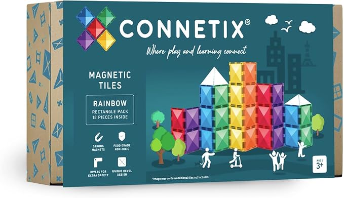 Connetix - Rainbow Rectangle Pack | 18 Piece