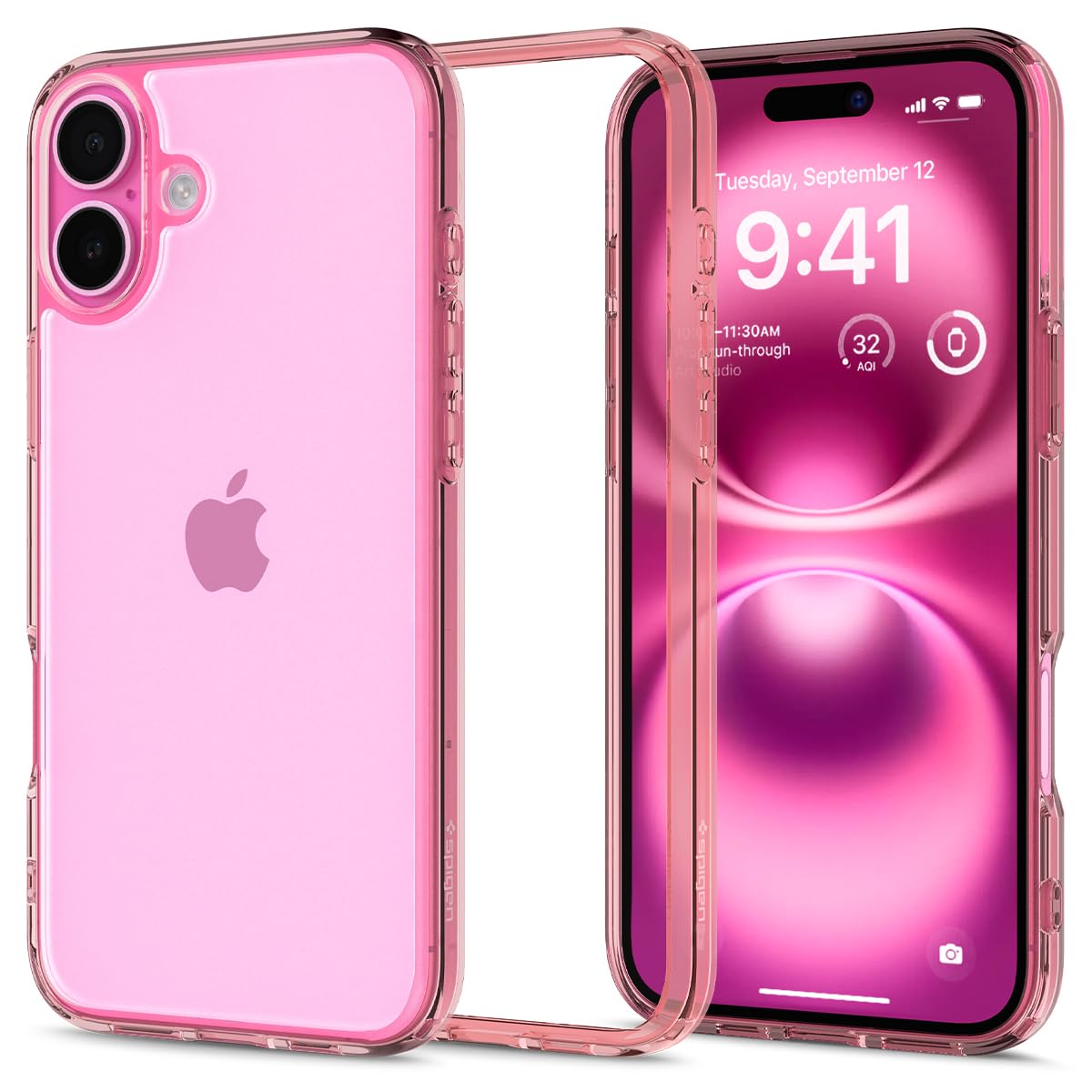SPIGEN Ultra Hybrid for iPhone 16 Case [Colour:Rose Crystal]