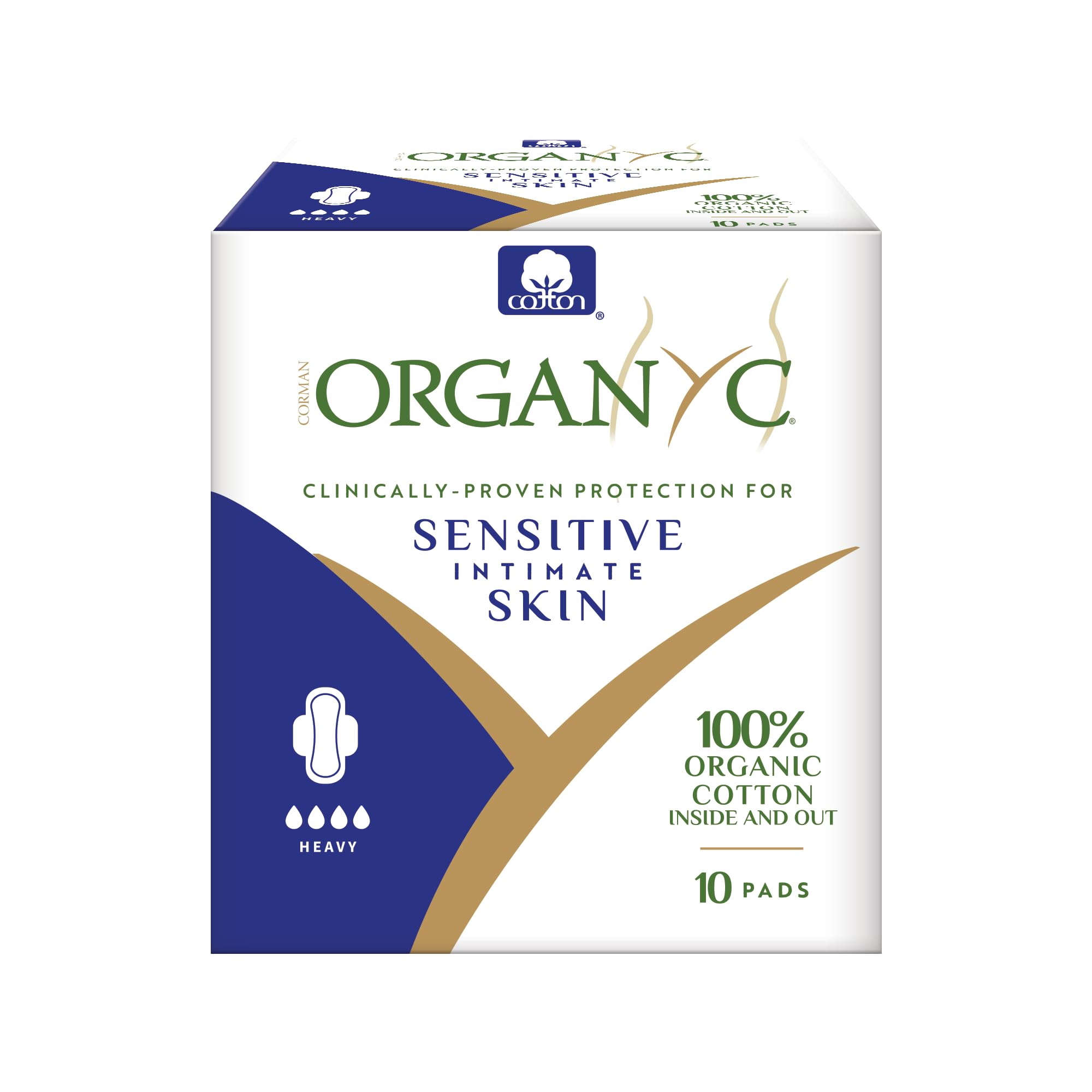 Organyc Pads With Wings Heavy Flow