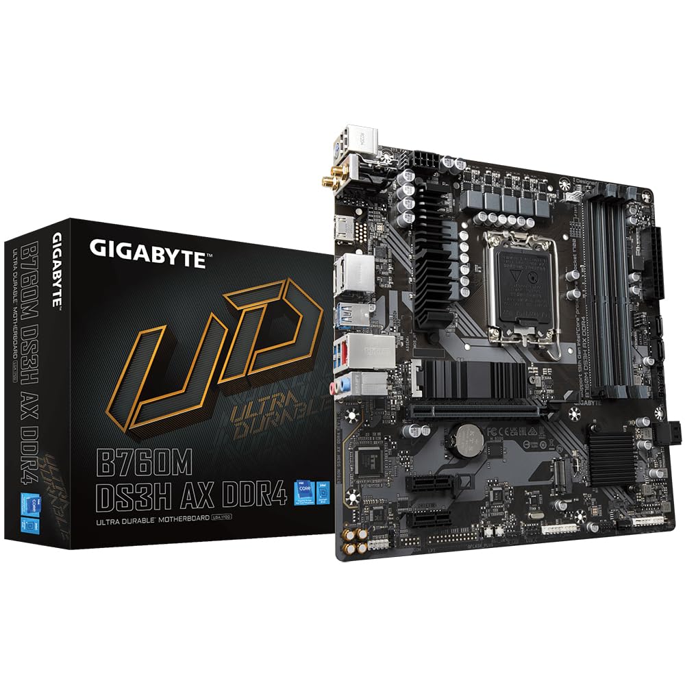 Gigabyte B760M DS3H AX DDR4 LGA 1700 mATX Motherboard