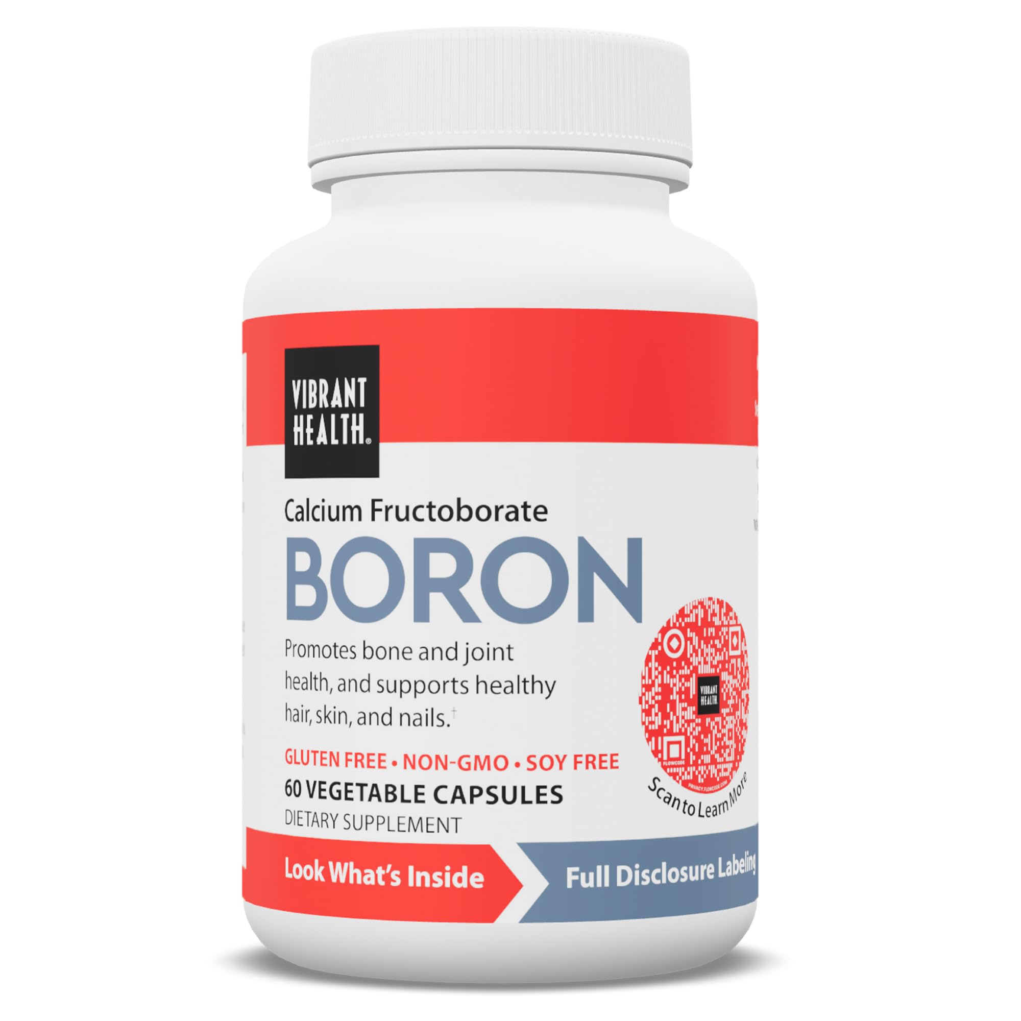 Vibrant Health Super Natural Boron - 60 Vegetable Capsules