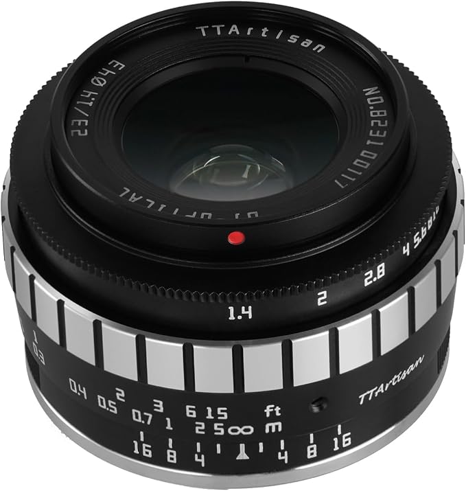 TTArtisan 23mm f/1.4 Lens For Sony E Mount E Mount, APS C es, Prime, Only, Wide, Focus Manual, f/2.8 or