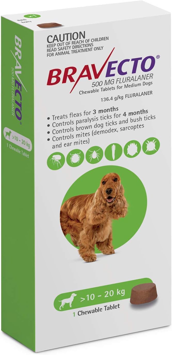 Bravecto Dog 10-20kg Green