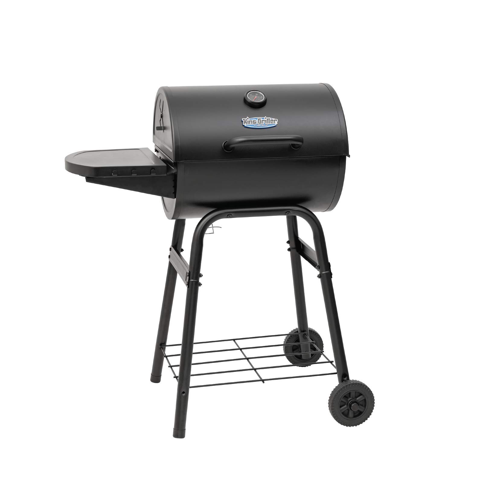 King-Griller by Char-Griller E1416 King-Griller Gambler Barrel Style Charcoal Grill, Black