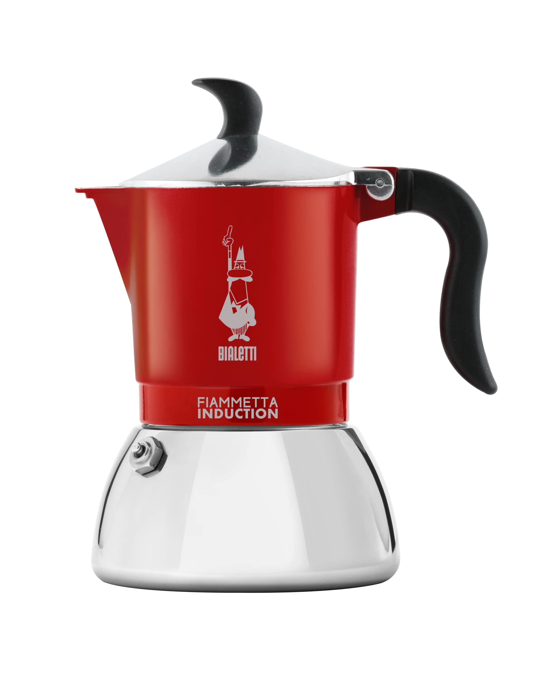 Bialetti 4 Cup Moka Induction Coffee Maker: Red