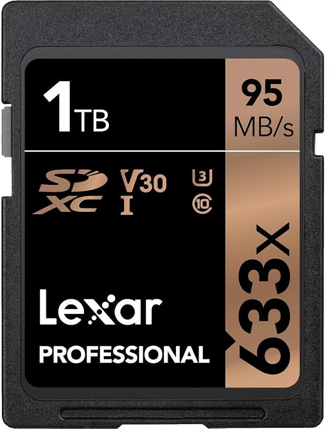Lexar Professional 633x 1TB SDXC UHS-I Card - Upto 95MB/s U3 C10 V30