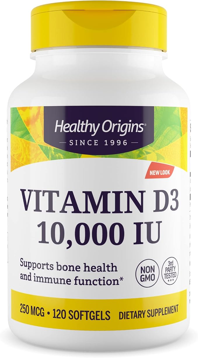 Healthy Origins Vitamin D3 - 10000 IU - 120 Softgels