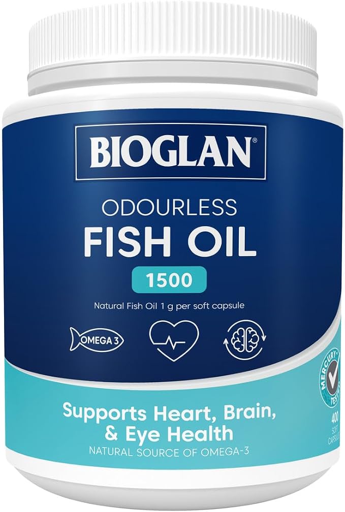 Bioglan Odourless Fish Oil 1500mg 400 Capsules