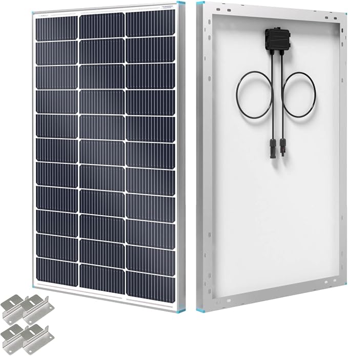 Renogy Solar Panel 200 Watt 12 Volt, High-efficiency Monocrystalline Pv Module Power Charger For Rv Marine Rooftop Farm Battery and Other Off-Grid