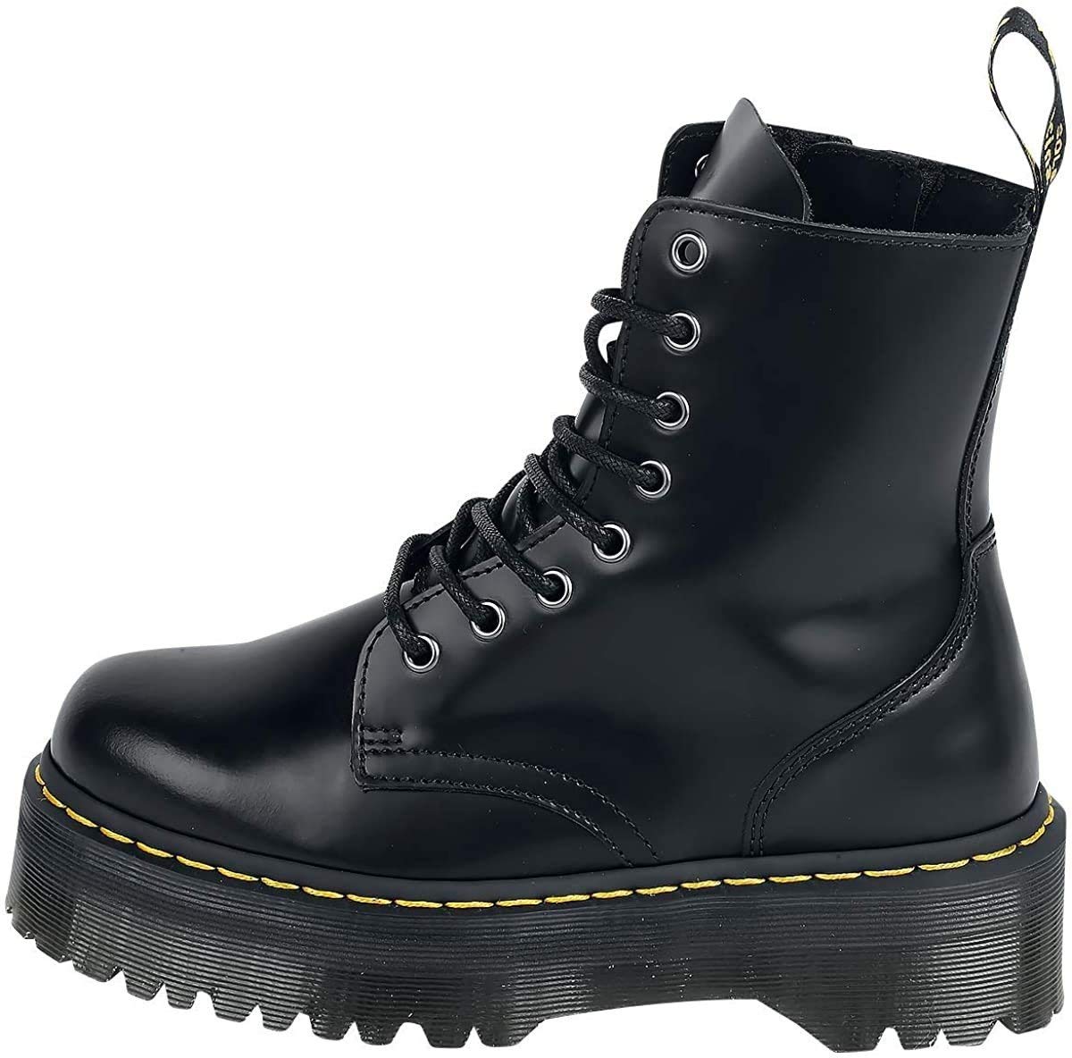 8 Up Jadon - Black Smooth Leather