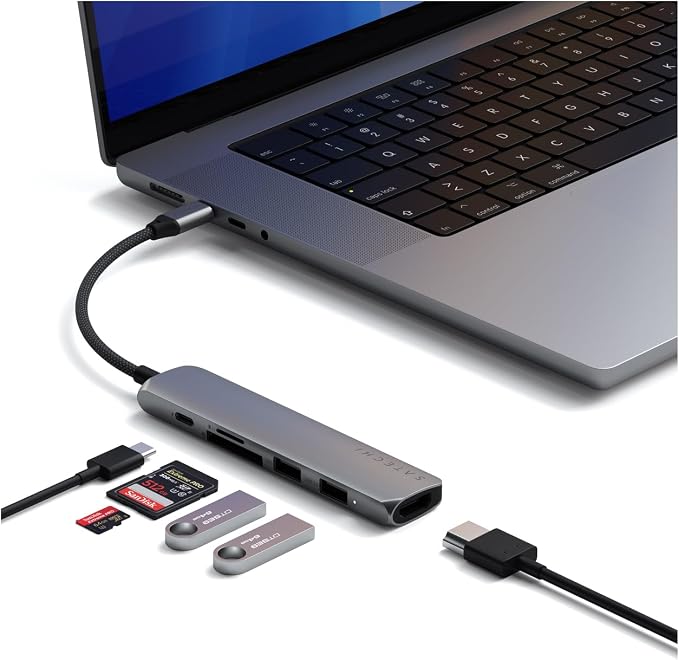 Satechi Slim USB-C Multiport Adapter (V2) Space Grey