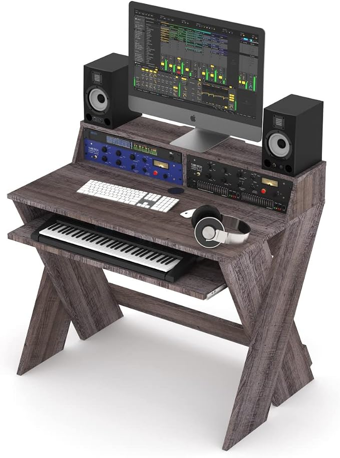 Glorious Sound Desk Compact Walnut - Music Studio Workstation