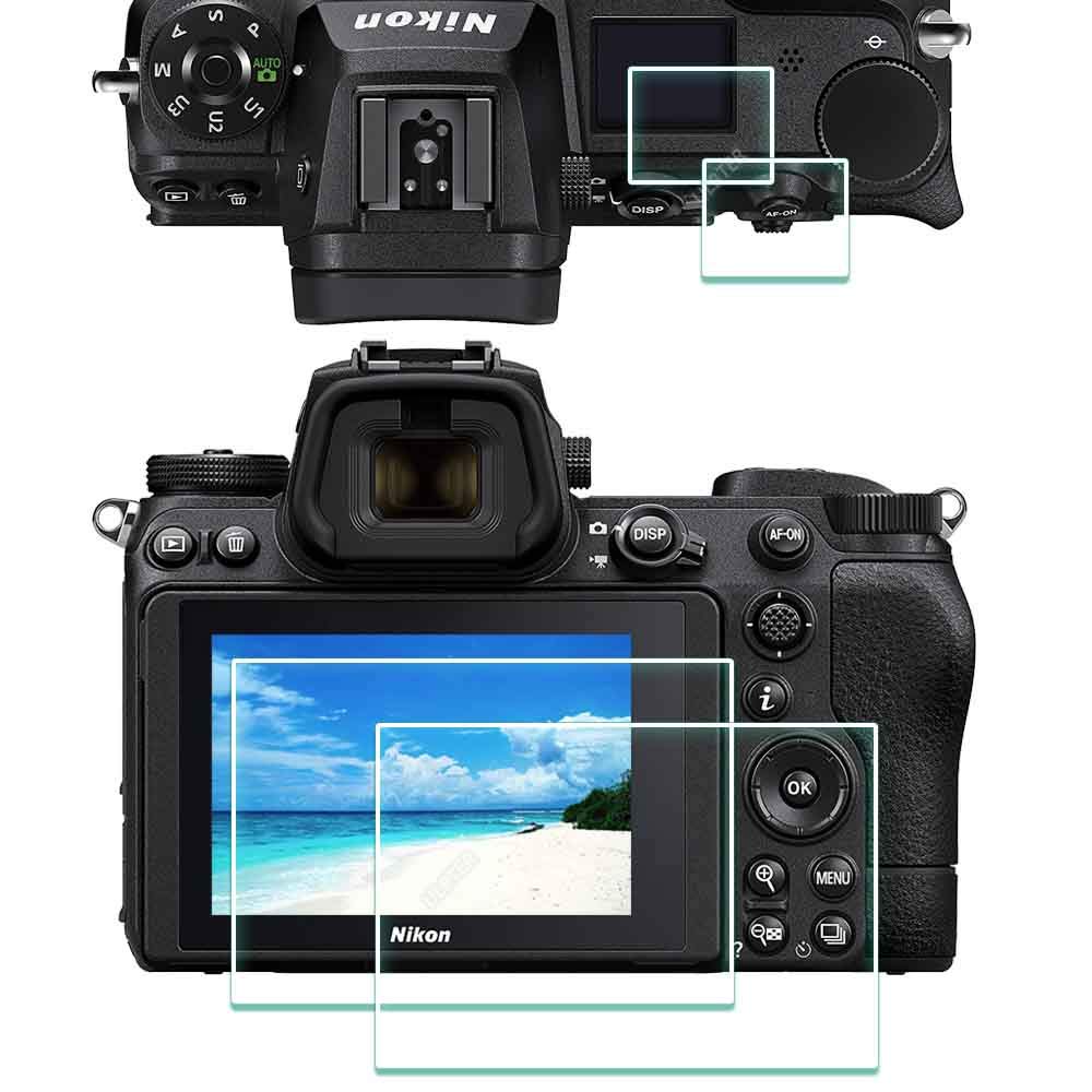 ULBTER Screen Protector for Nikon Z 7II / Z 6II Z7 II Z6 II Z6II Z7II Z 6 II Z 7 II + Top [2+2Pack], 0.3mm 9H Hardness Tempered Glass Cover Anti-Scra