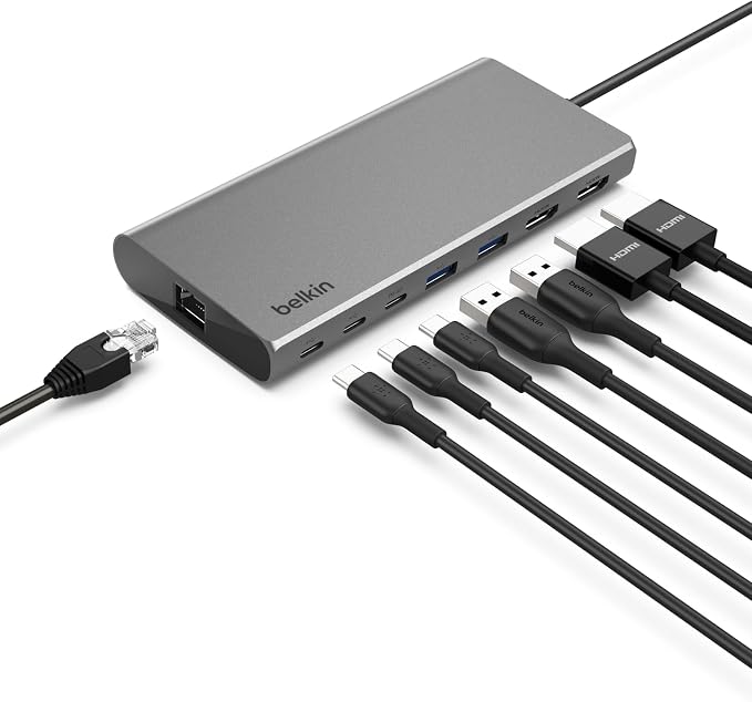 Belkin 8-in-1 USB-C Hub Grey