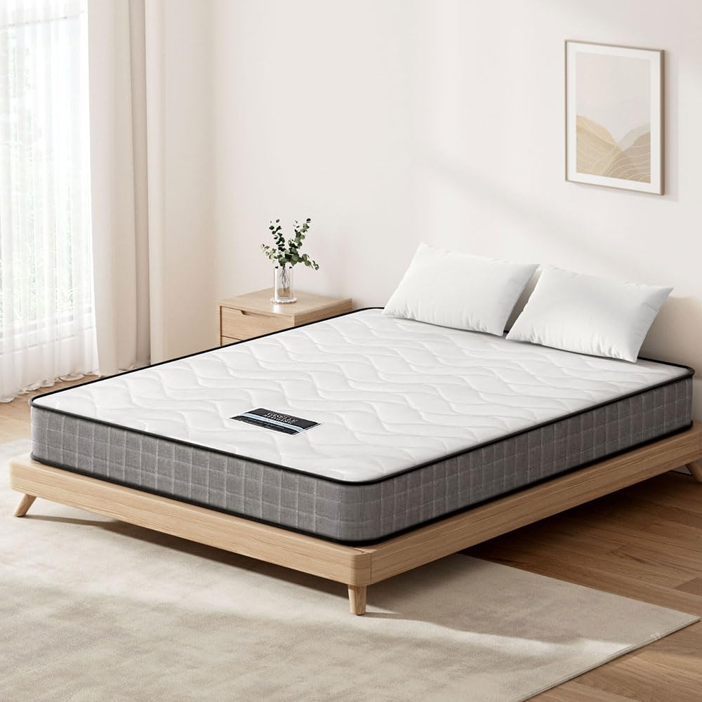 Giselle Mattress Medium Firm Mattresses Tight Top Bed Bonnel Spring 13cm Double