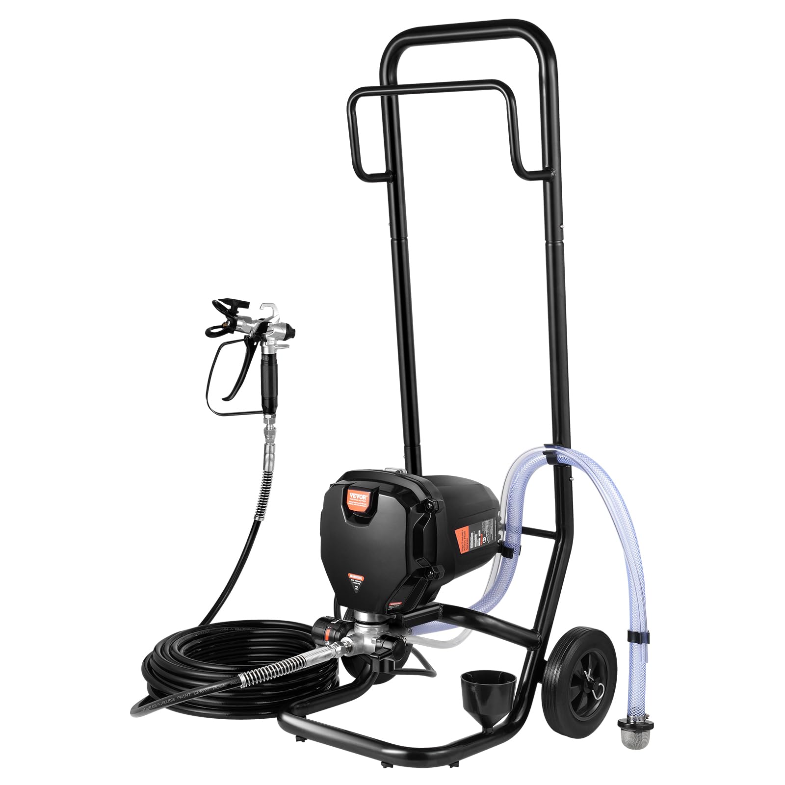 VEVOR Stand Airless Paint Sprayer 750W 3000psi High Efficiency Electric Airless Sprayer with Cart Fine and Even Painting Effect Paint Sprayers for