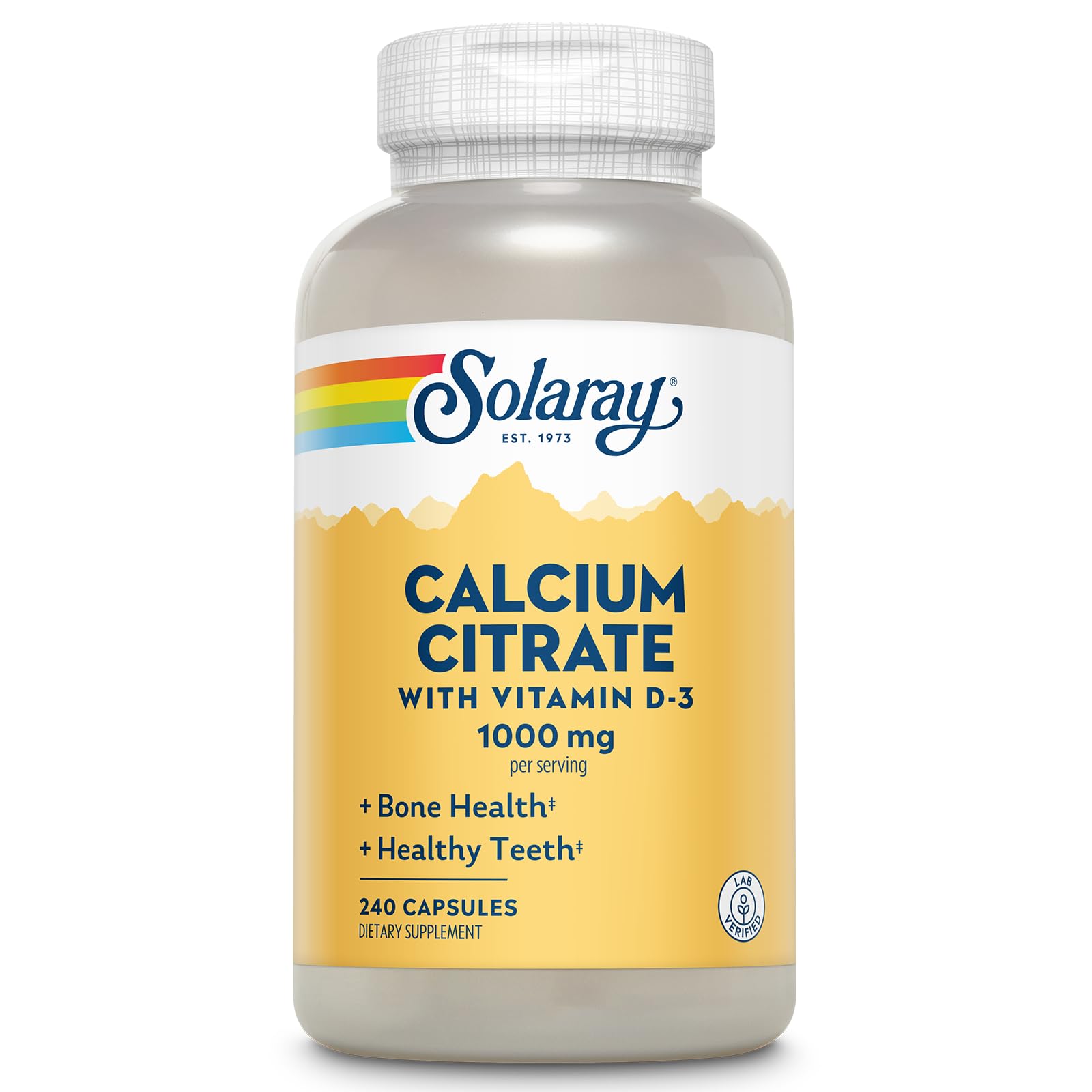 Solaray Calcium Citrate With Vitamin D-3 - 90 Capsules