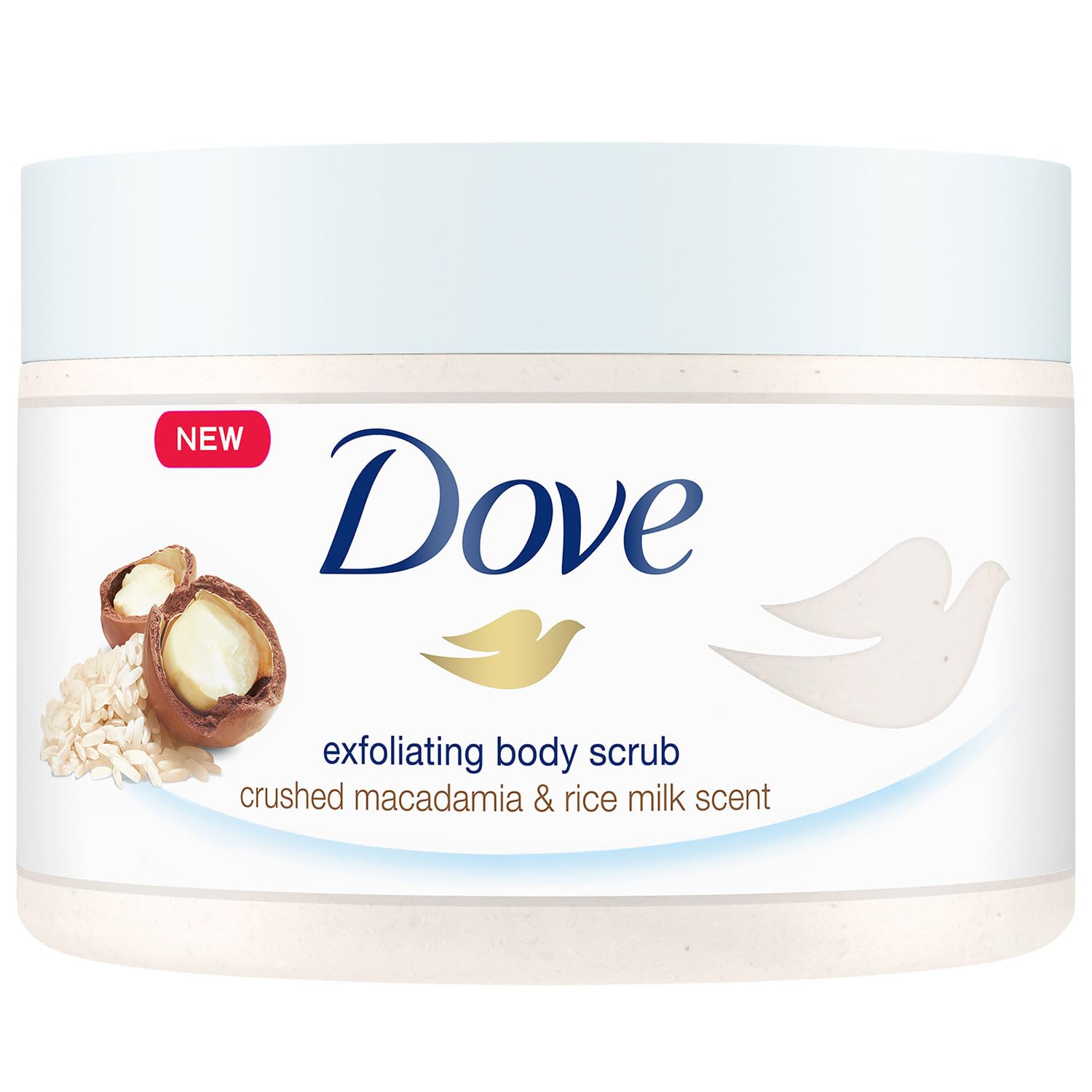 Dove Exfoliating Body Scrub Macadamia & Rice Milk - 225ml