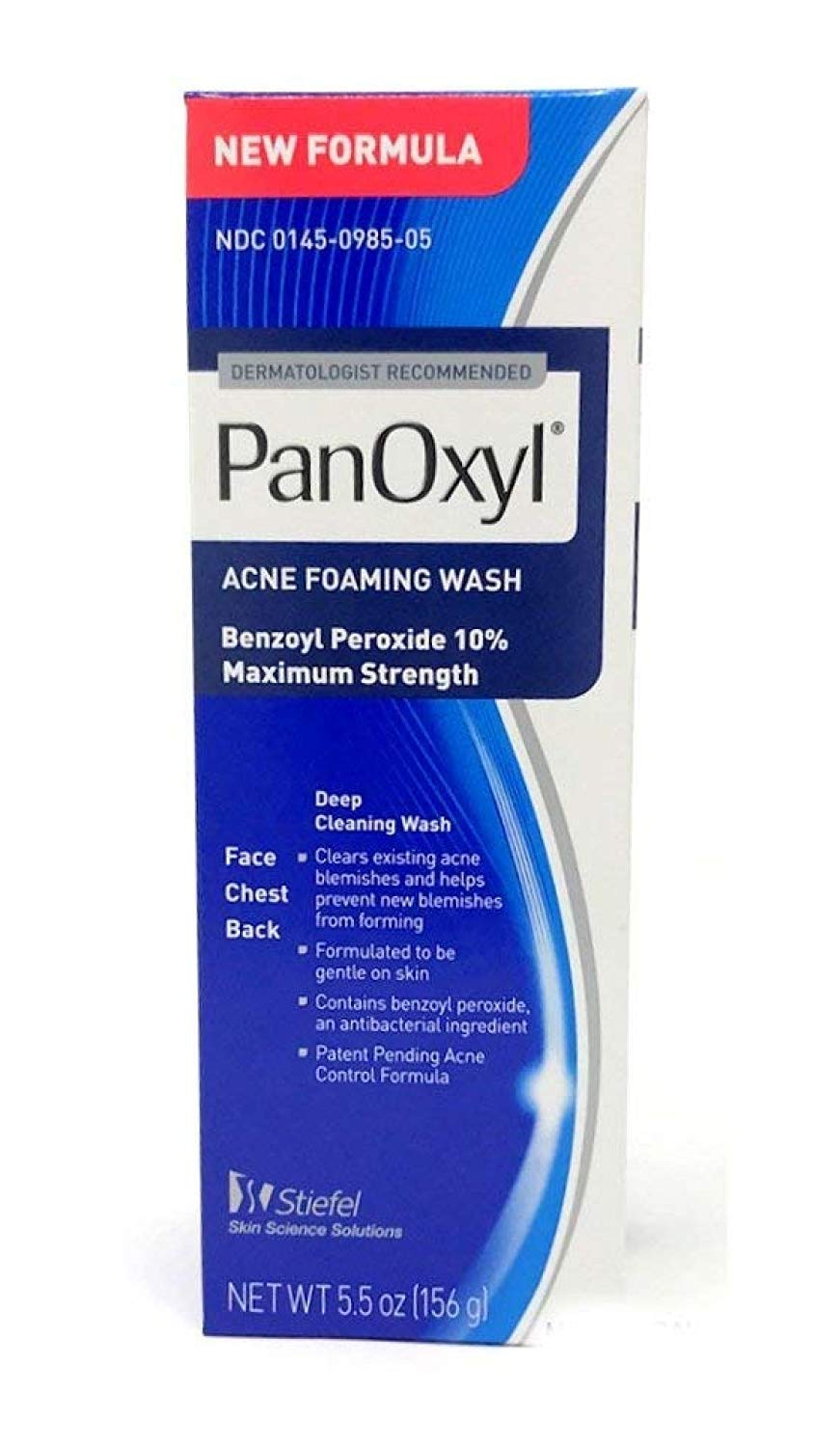 PanOxyl Foaming Acne Wash, Maximum Strength, 10% Benzoyl Peroxide - 5.5 oz