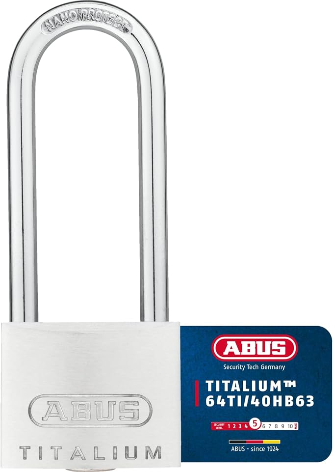 Abus 64TI/40HB63 40 x 63mm Titalium Padlock with Long Shackle