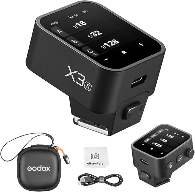 Godox X3S X3 S X3-S TTL Wireless Flash Trigger Compatible with Sony Cameras, OLED Touchscreen Flash Transmitter, Built-in Lithium Battery Support