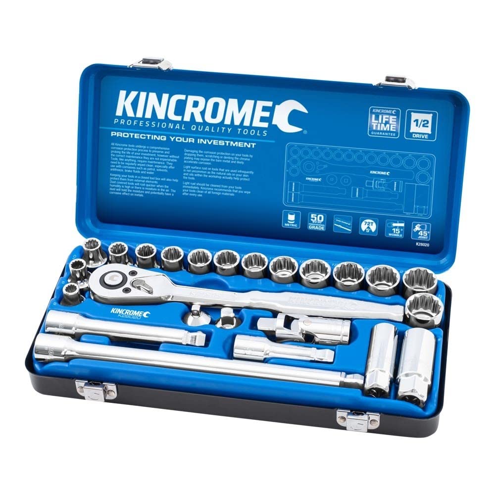 Kincrome 24 Piece 1/2" Drive Metric Socket Set - K28020