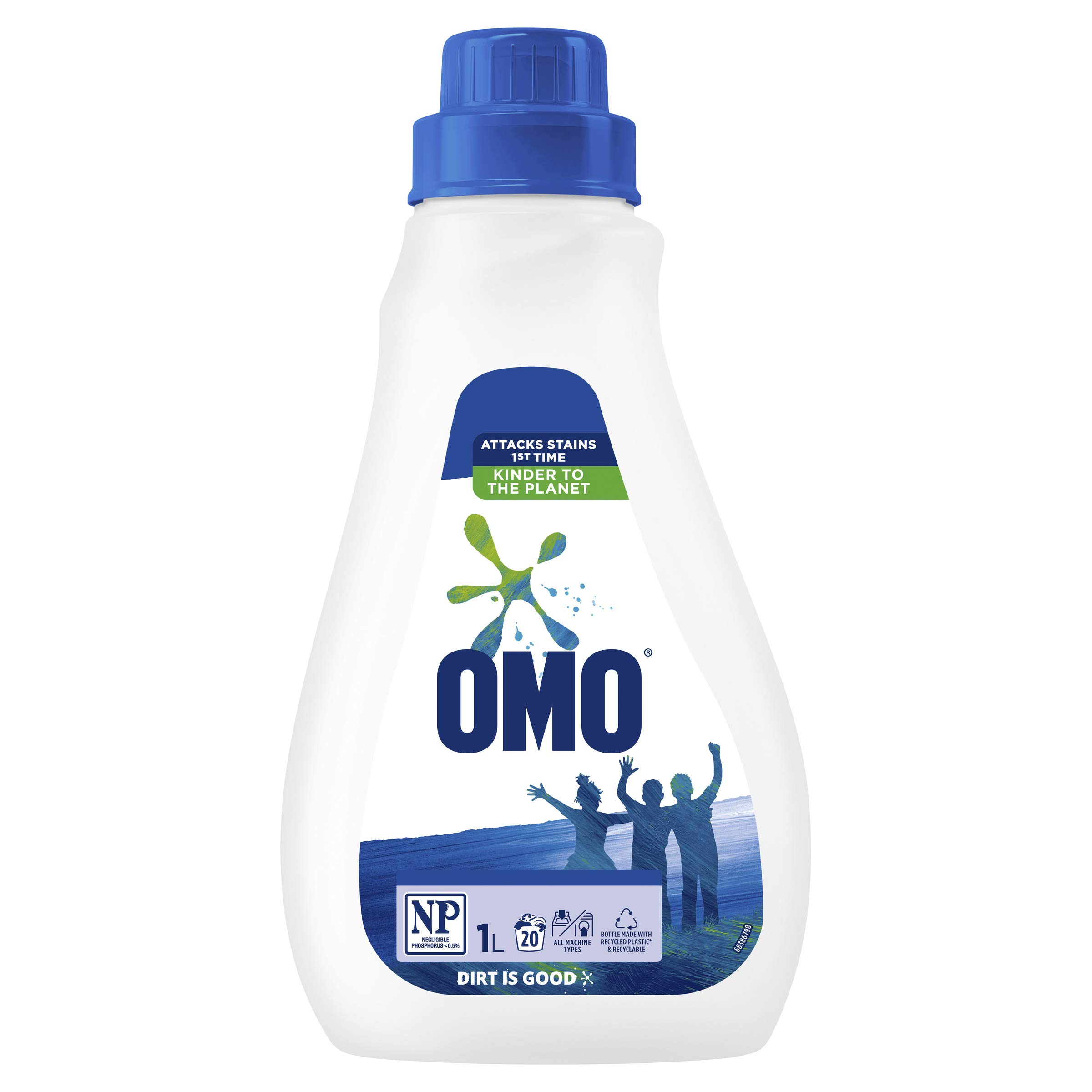 Omo Active Clean Laundry Liquid Detergent Front & Top Loader 1L