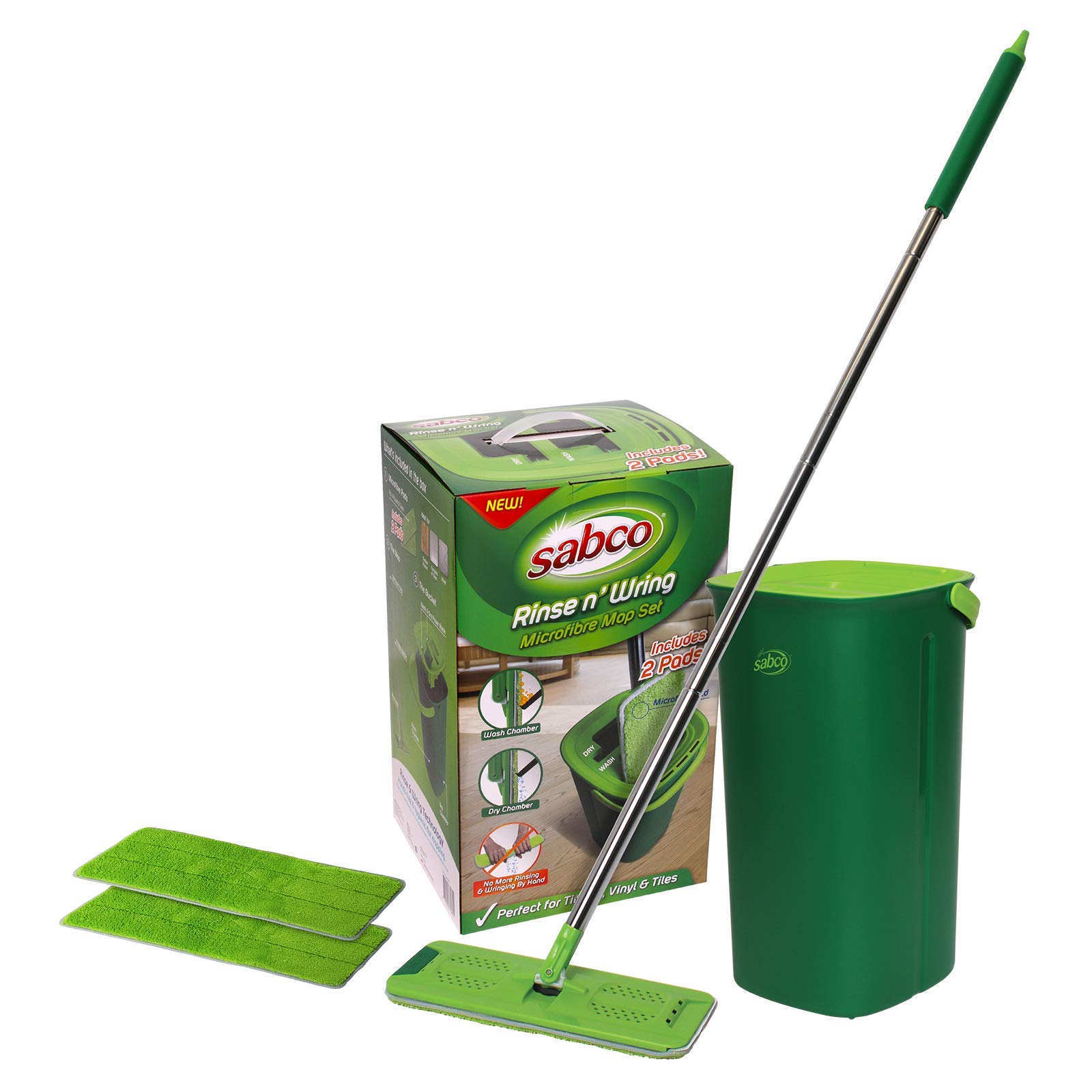 Sabco Rinse N Wring Complete Flat Mop Set