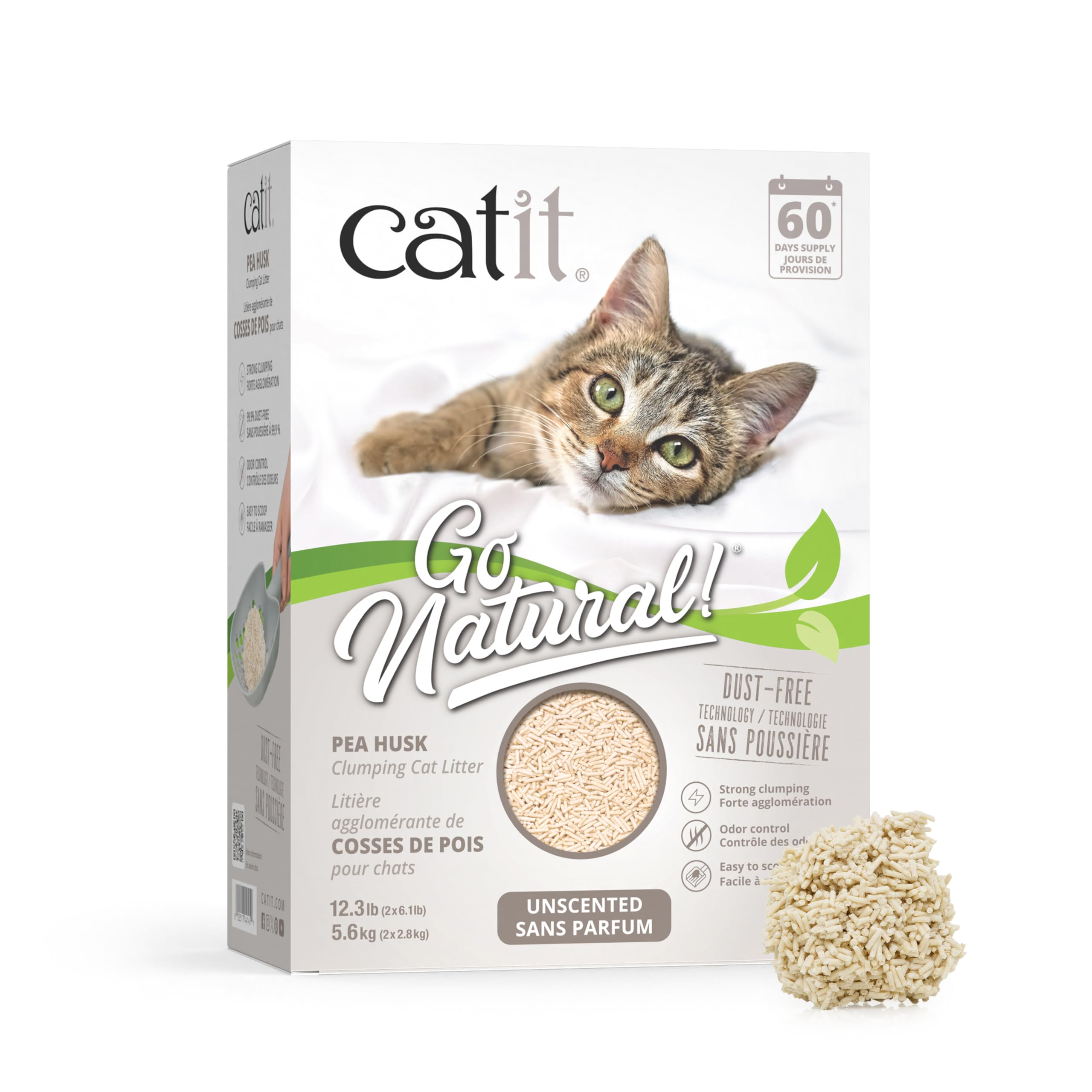 Catit Go Natural! Sand Pea Shells Vanilla Aroma 14 L