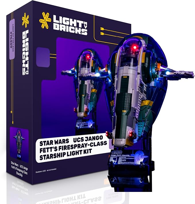 Light Kit for LEGO Star Wars UCS Jango Fetts Firespray-Class Starship #75409