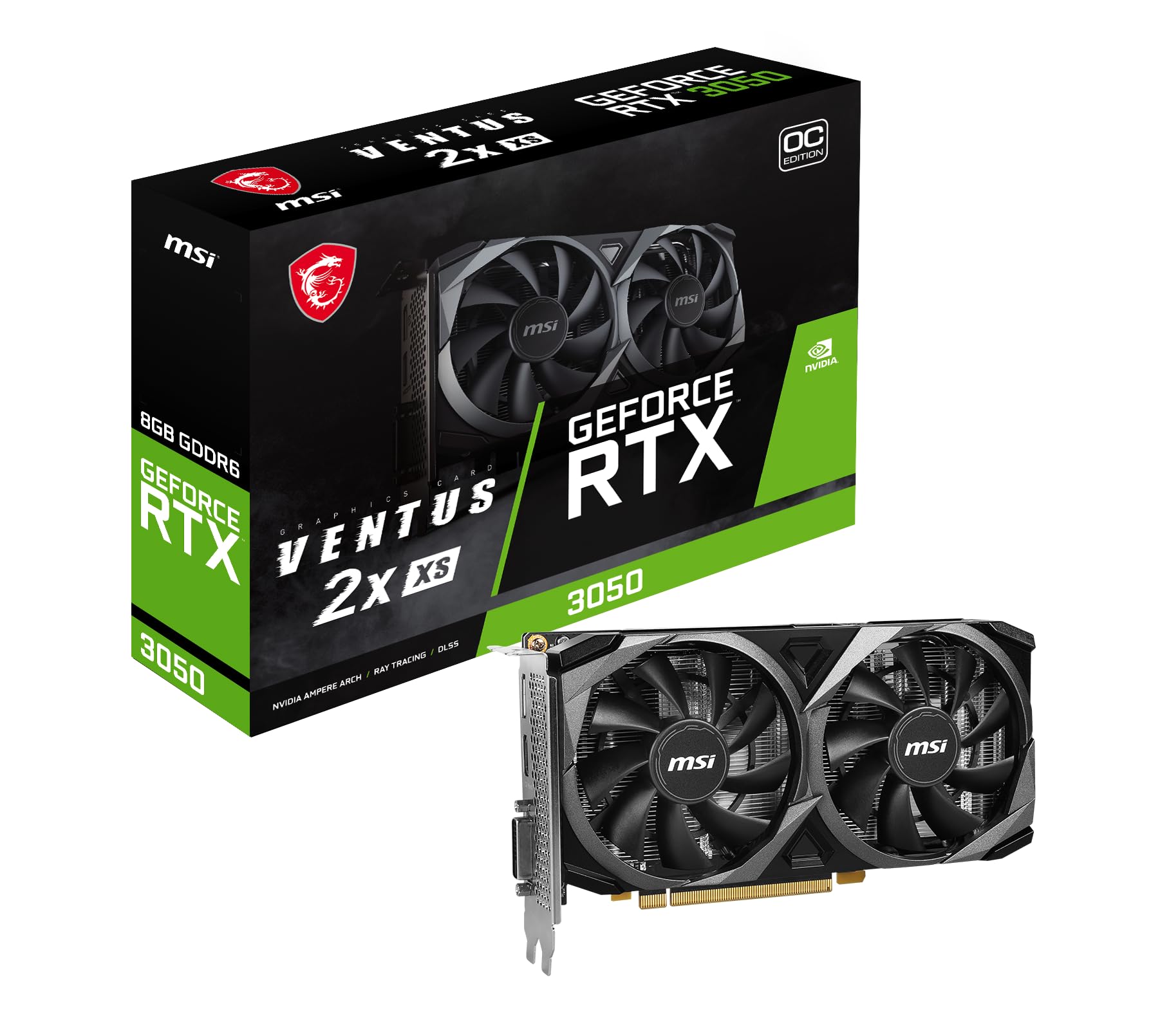 MSI GeForce RTX 3050 Ventus 2x XS OC 8GB Graphics Card