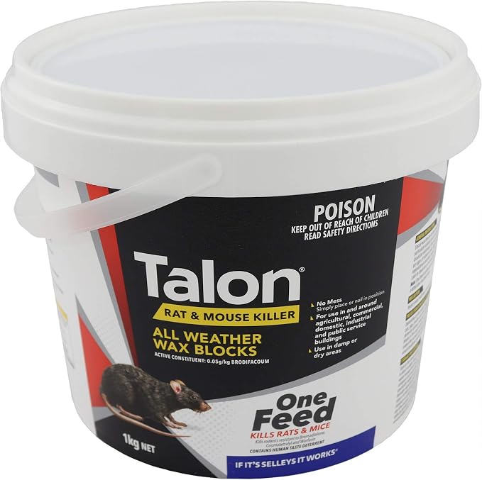 Talon 10kg Wax Blocks Rat & Mouse Bait