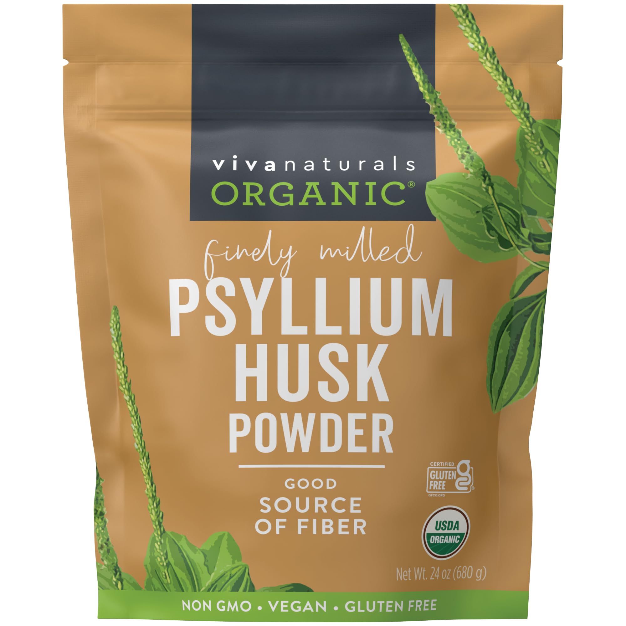 Viva Naturals Organic Psyllium Husk Powder - 1.5 lbs