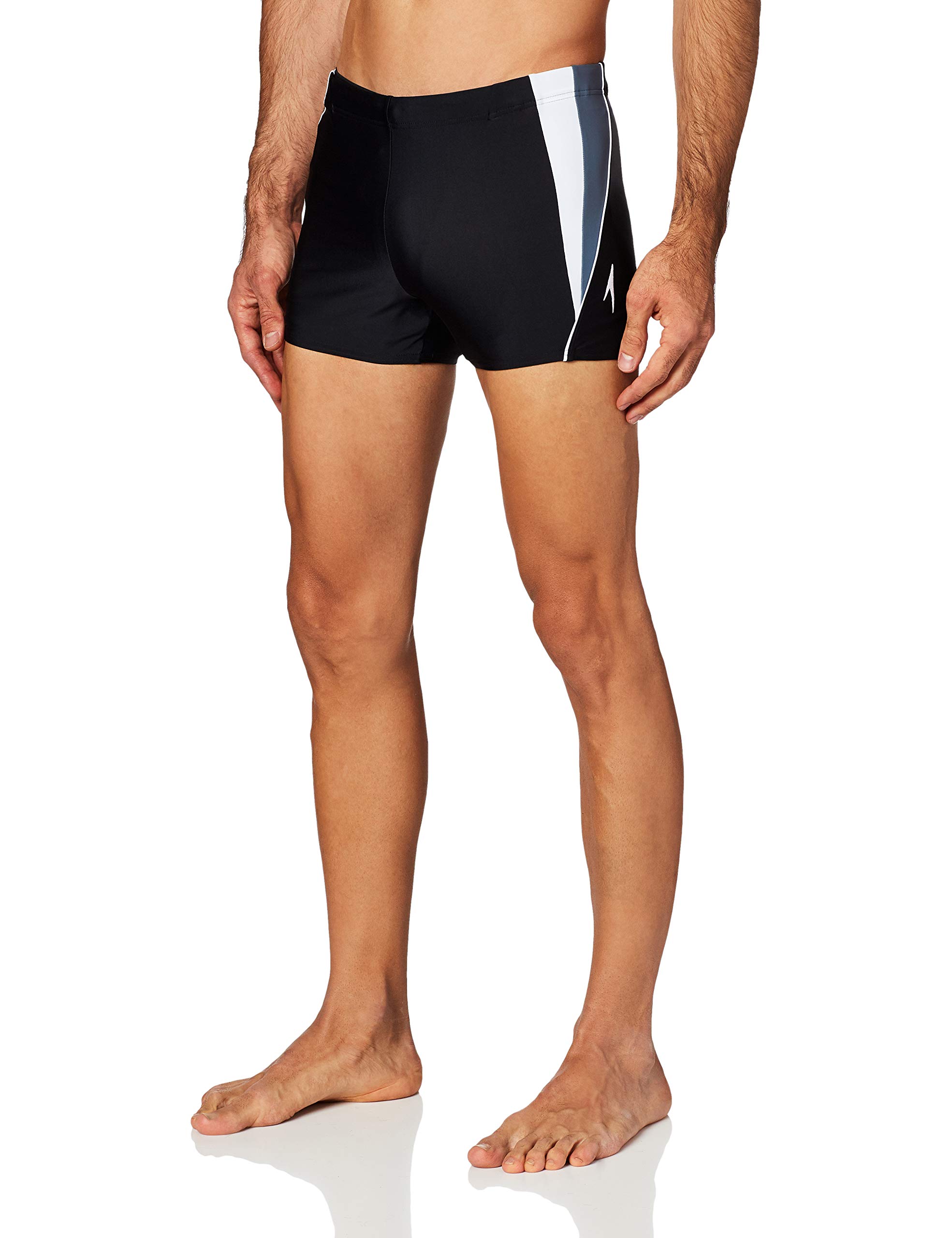 Speedo Fitness Splice Square Leg Mineral Black