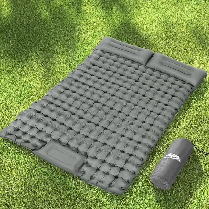 Weisshorn Self Inflating Mattress Camping Sleeping Mat Air Bed Double Pillow Bag