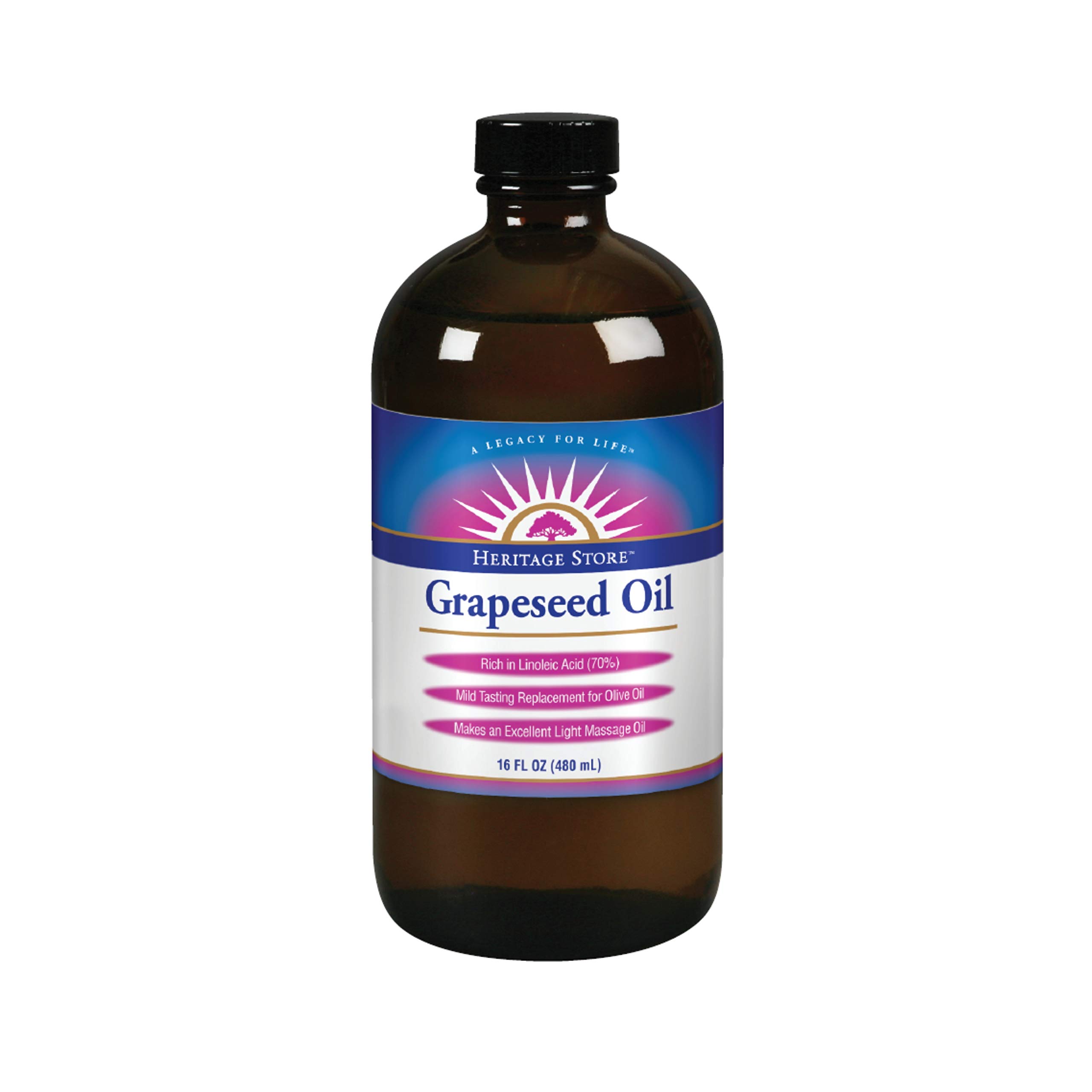 Heritage Pure Expeller Pressed Grapeseed Oil - 16 fl oz bottle