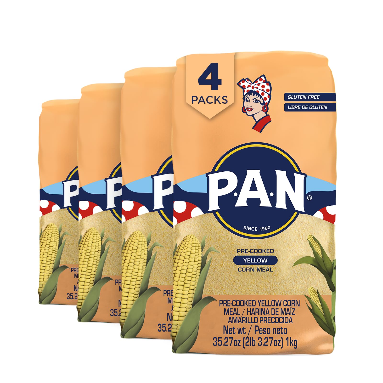 P.A.N. Yellow Corn Meal Pre-Cooked Gluten Free and Kosher Flour For A