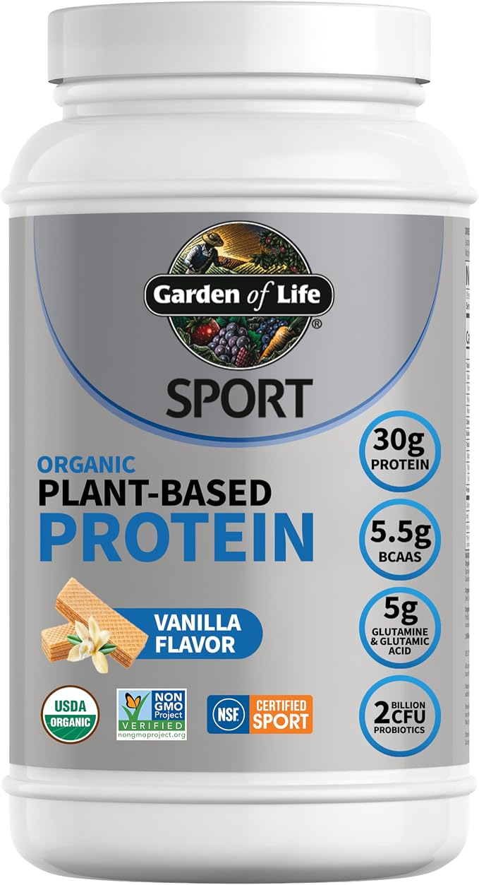 Garden of Life Sport Organic Plant-Based Protein, Vanilla - 806g