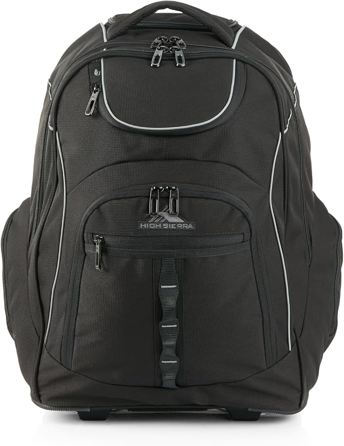 High Sierra Access 3.0 Eco Pro 16 Inch Wheeled Laptop Backpack Black