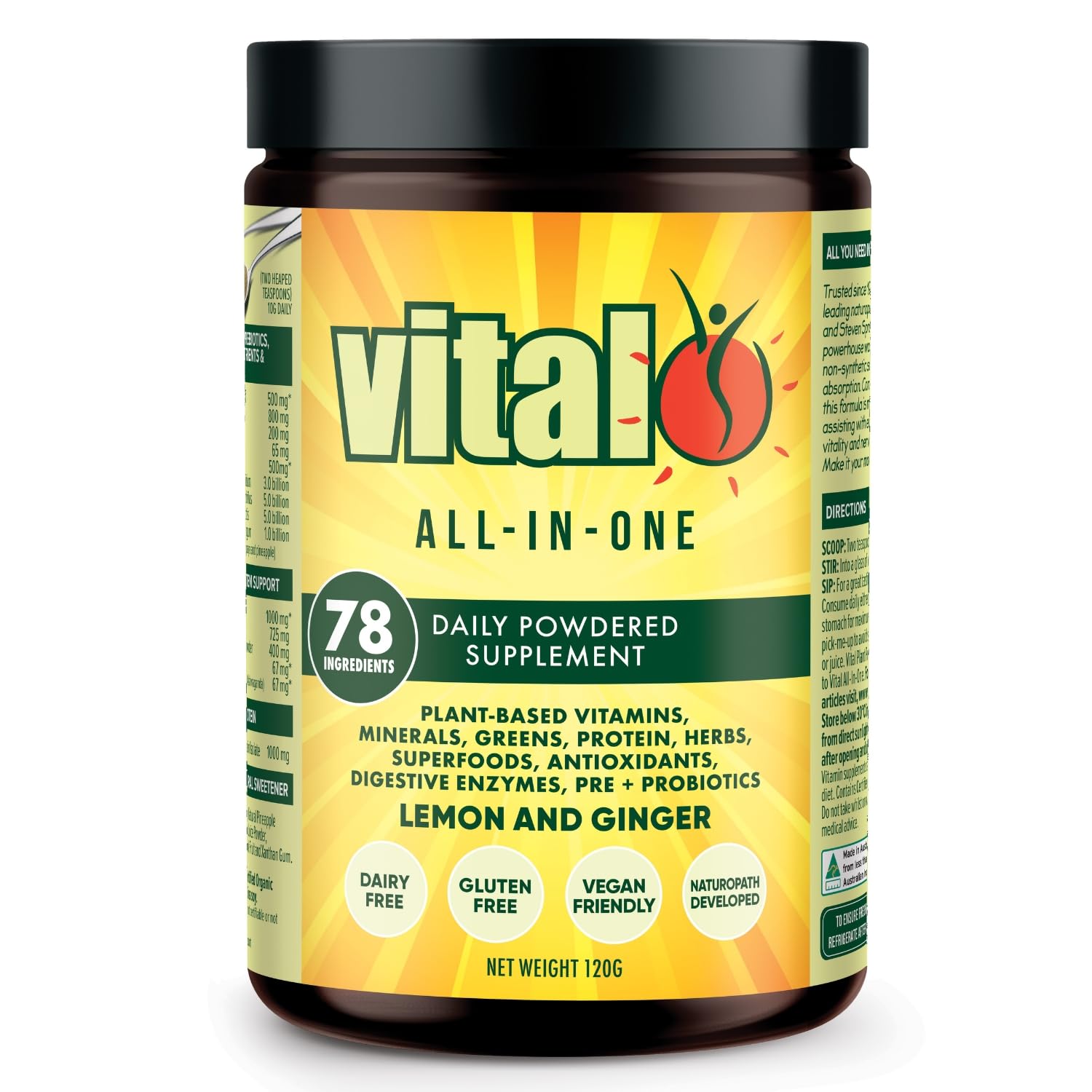 Vital All-in-One Lemon and Ginger 120 G