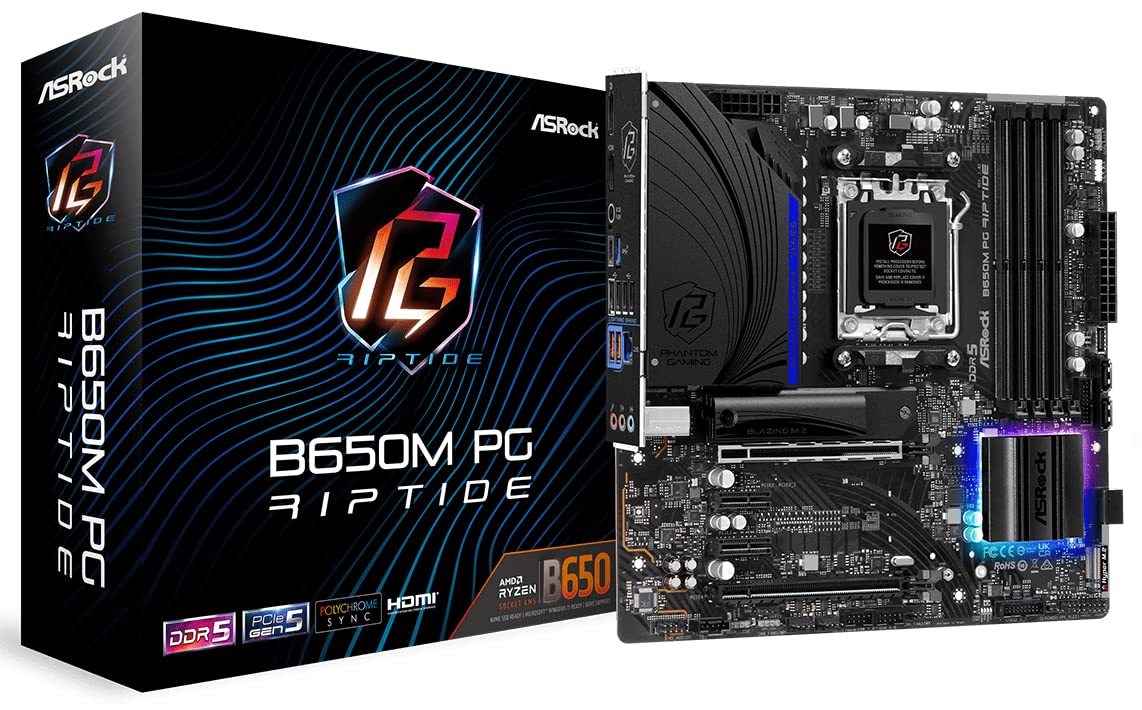 ASRock B650M PG Riptide AM5 Micro-ATX Motherboard