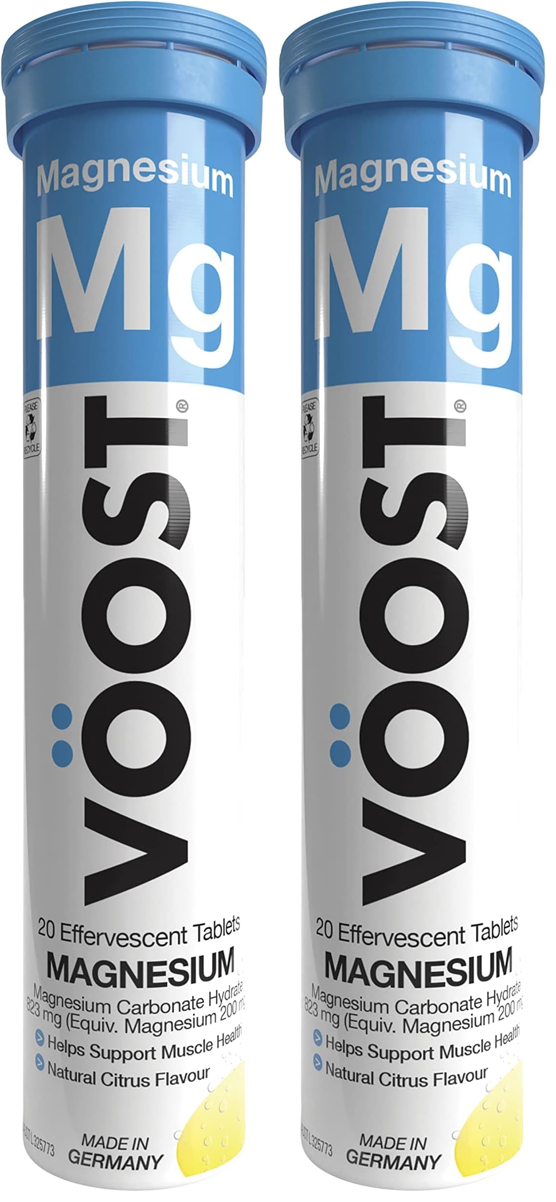 Voost Effervescent Magnesium 60 Pack Natural Citrus