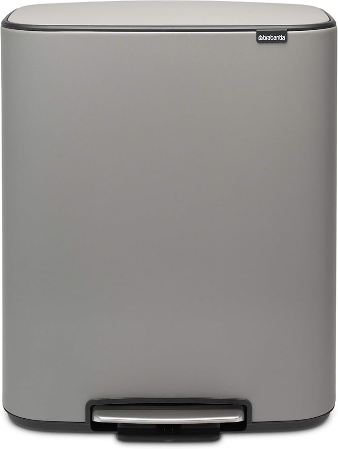 Brabantia Bo Pedal Bin, 60 L, Mineral Concrete Grey