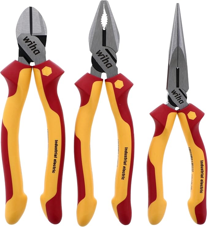 Wiha 32981 VDE Pliers, Cutters Insulated 3 Piece Set