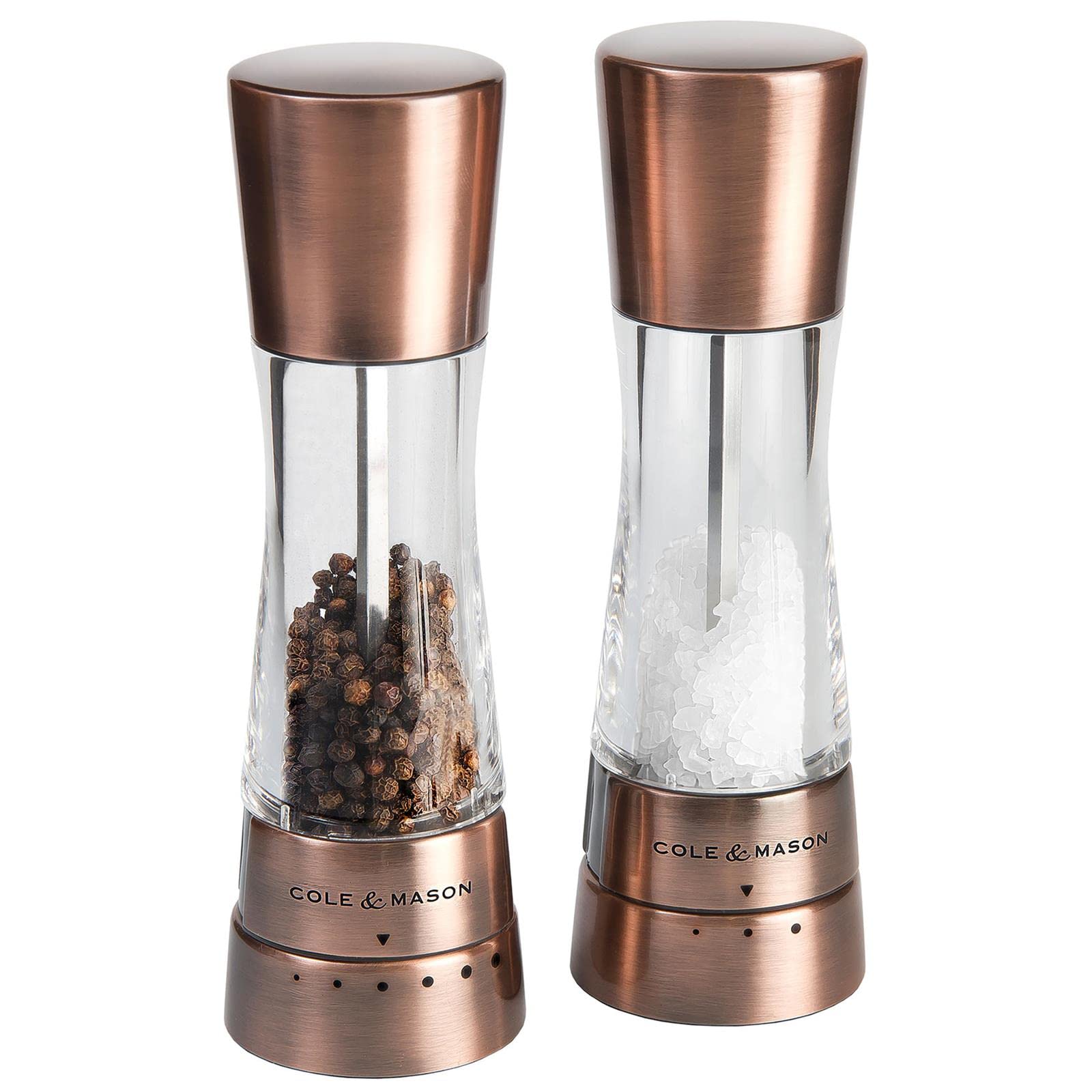 Cole & Mason Gourmet Precision Derwent Salt & Pepper Mill Gift Set, Copper, 19cm