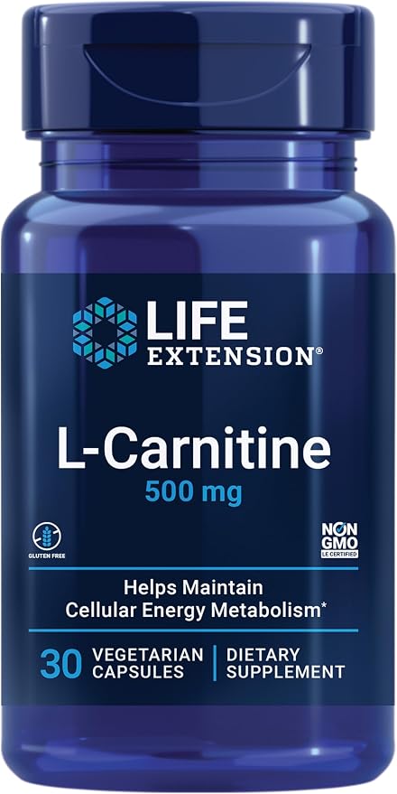 Life Extension L-Carnitine, 500 mg, 30 vcaps