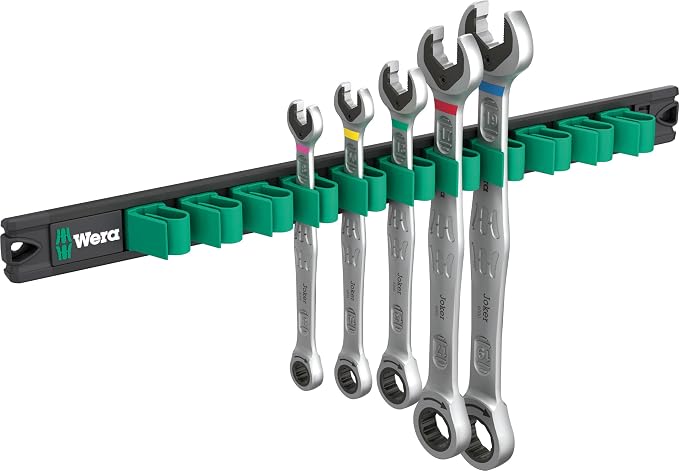 Wera 9631 Magnetic Rail 6000 Joker 2 Combination Spanner Set 5 Pce